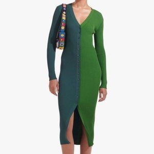 NWT STAUD Shoko Dress - Emerald DISCONTINUED COLOR